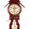 Đồng Hồ Gỗ Treo Tường Quả Lắc Đồng