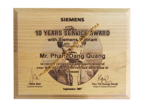 Bảng Vinh Danh Bằng Gỗ Khắc Laser Chân Dung