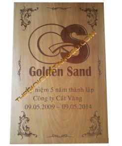 Bảng Vinh Danh Bằng Gỗ Khắc Laser Thương Hiệu