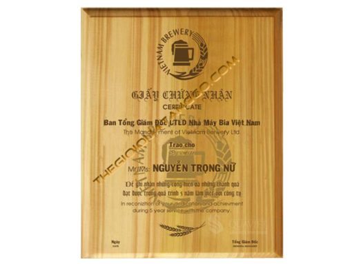 Bảng Vinh Danh Gỗ Khắc Laser Theo Yêu Cầu