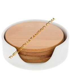 Bộ Đế Lót Ly Gỗ Hình Tròn