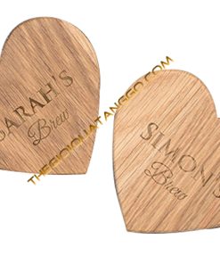 Đế Lót Ly Bằng Gỗ Hình Trái Tim