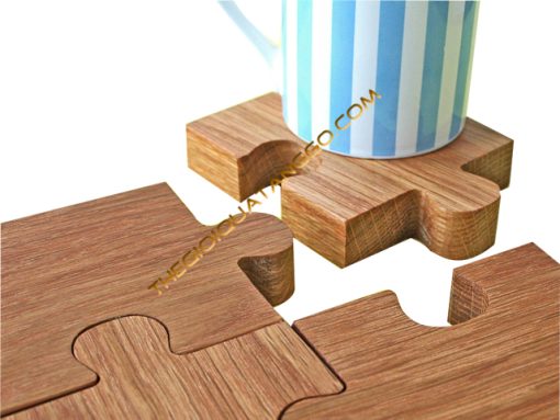 Đế Lót Ly Bằng Gỗ Xếp Hình
