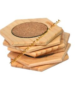 Đế Lót Ly Gỗ Thông Hình Lục Giác