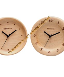 Đồng hồ để bàn gỗ beech hình tròn