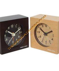 Đồng hồ để bàn gỗ beech hình vuông