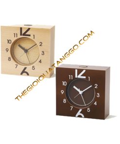 Đồng hồ gỗ để bàn hộp vuông
