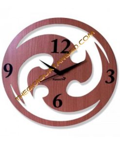 Đồng hồ gỗ treo tường cắt gỗ