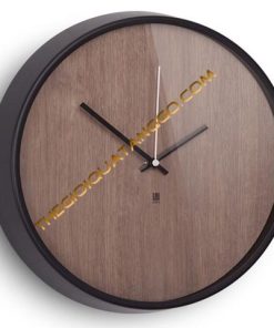Đồng hồ gỗ treo tường đen nâu