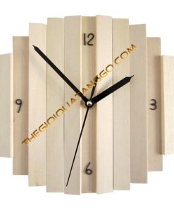 Đồng hồ gỗ treo tường gỗ trắng