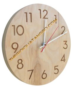 Đồng Hồ Gỗ Treo Tường Hình Khối Tròn