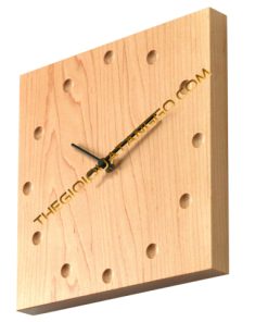 Đồng Hồ Gỗ Treo Tường Hình Vuông