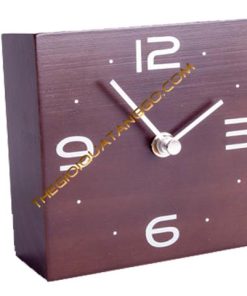 Đồng hồ gỗ treo tường hình vuông đen