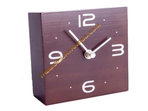 Đồng hồ gỗ treo tường hình vuông đen