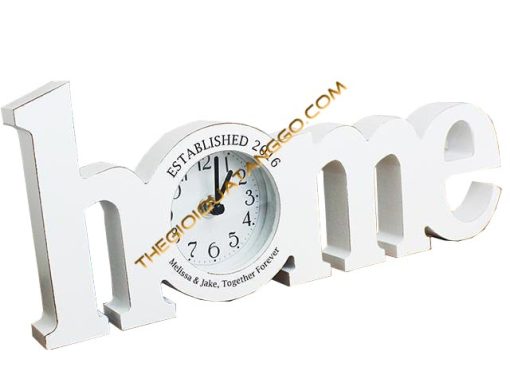 Đồng hồ gỗ treo tường home
