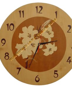 Đồng Hồ Gỗ Treo Tường Hoa Loa Kèn