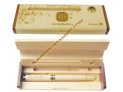 Hộp Bút Gỗ Maple Một Màu Lớn