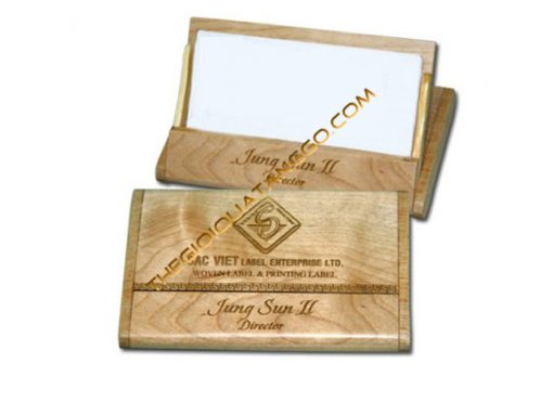 Hộp Gỗ Đựng Name Card Khắc Laser