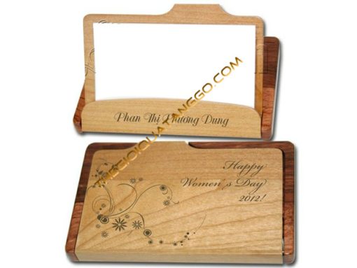 Hộp Gỗ Đựng Name Card Khắc Laser Quà Tặng
