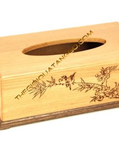 Hộp Khăn Giấy Gỗ Hoa Văn