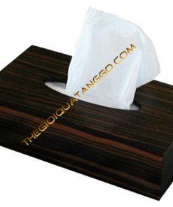 Hộp Khăn Giấy Gỗ Mun Đen