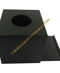 Hộp Khăn Giấy Gỗ Vuông Đen