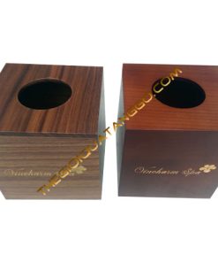 Hộp Khăn Giấy Vuông Gỗ Walnut Cao Cấp