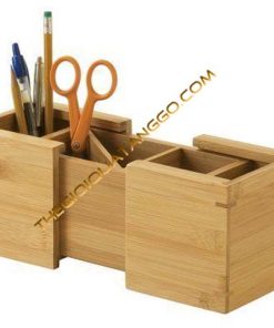 Hộp Lọ Cắm Bút Để Bàn 4 Ngăn