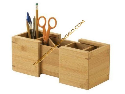 Hộp Lọ Cắm Bút Để Bàn 4 Ngăn