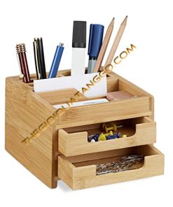 Hộp lọ cắm bút 2 ngăn kéo chuyên dụng cho văn phòng