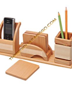 Hộp lọ cắm bút gỗ cao cấp