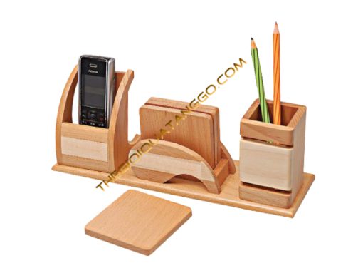 Hộp lọ cắm bút gỗ cao cấp