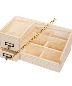 Hộp lọ cắm bút gỗ có nhiều ngăn tiện dụng