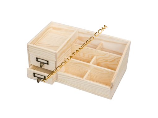 Hộp lọ cắm bút gỗ có nhiều ngăn tiện dụng