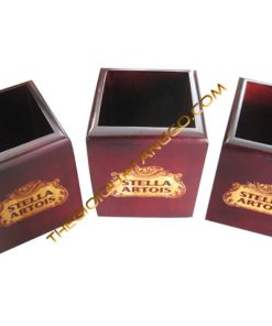 Hộp Lọ Cắm Bút Gỗ In Logo Stella Artois