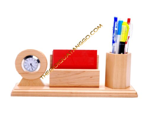Hộp lọ cắm bút gỗ quà tặng tri ân khách hàng