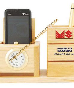 Hộp Lọ Cắm Bút Gỗ Quảng Cáo