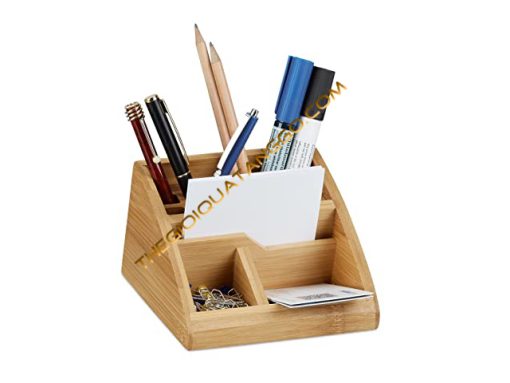 Hộp lọ cắm bút gỗ tre dành cho nhân viên văn phòng