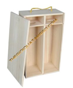 Hộp Rượu Đôi Gỗ Thông
