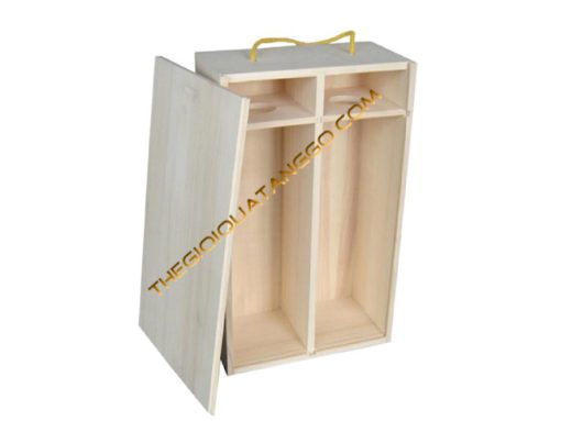 Hộp Rượu Đôi Gỗ Thông
