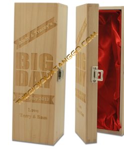 Hộp Rượu Gỗ Khắc Laser