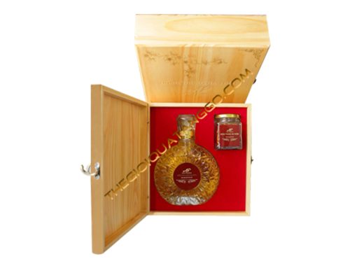 Hộp Rượu Gỗ Lót Nhung Cao Cấp