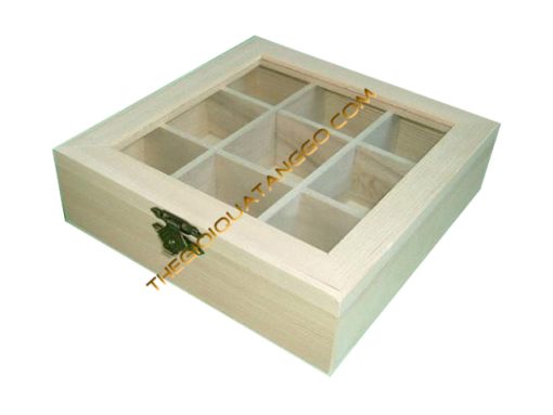 Hộp Trà Gỗ 9 Ngăn