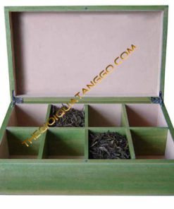 Hộp Trà Gỗ Màu Xanh