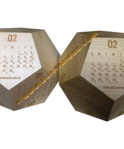 Lịch Gỗ Để Bàn 12 Mặt Sáng Tạo
