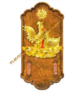 Lịch gỗ treo tường kim kê phát tài