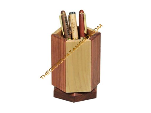 Lọ Cắm Bút Gỗ Hương và Gỗ Thông