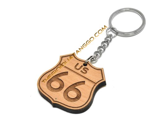 Móc Khóa Gỗ Logo US