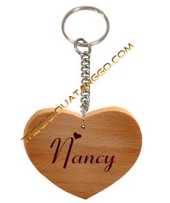 Móc Khóa Gỗ Trái Tim