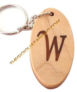 Móc Khóa Gỗ Hình Chữ Cái